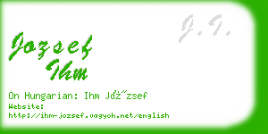 jozsef ihm business card